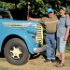 Shiel and me showing off the trophy the truck won in the first show we entered. The truck was awarded "Best in Class" at a car show in Barron WI.  Click  here  to go back to the Diamond T home page for more about the Diamond T.